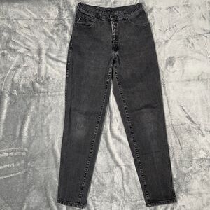Vintage Armani Designer Jeans Womens Size 32 Dark Wash 80s High Rise Slim Fit
